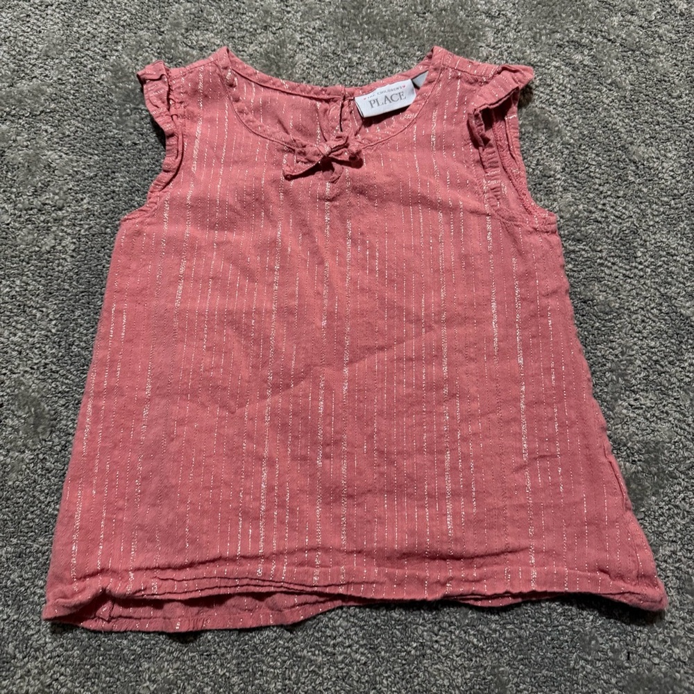 The Children’s Place 5T sleeveless shirt with‎ bow on top and sparkle throughout